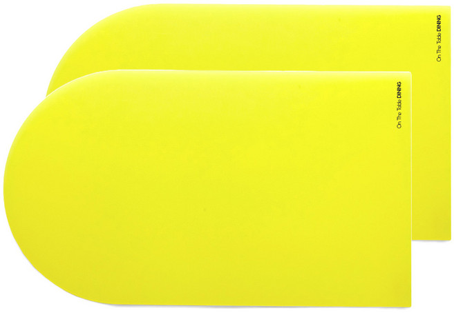 GUDO 퍼니메이드 아크릴 테이블매트 다이닝, 레몬, 450 x 260 mm