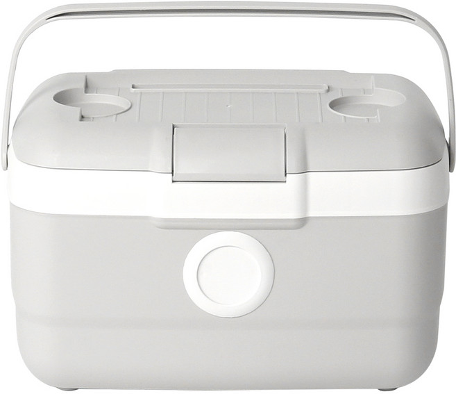 올리빙 도트 테이블 아이스박스, 연그레이, 21L