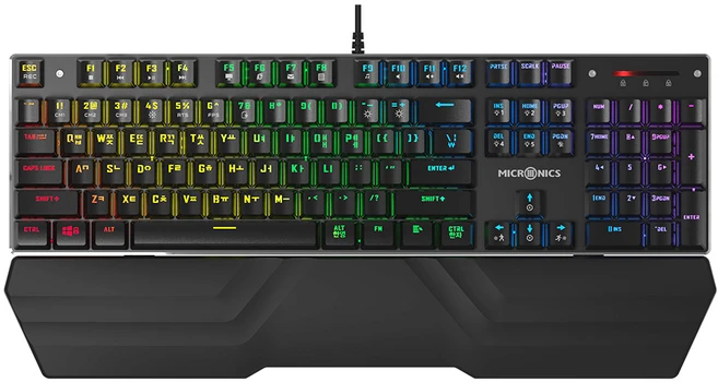 마이크로닉스 LED 게이밍 기계식 키보드 적축, MANIC X240, 일반형 - 쿠팡