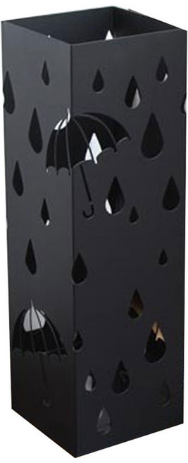 설렘하우스 빗방울 우산꽂이, 1개, 블랙