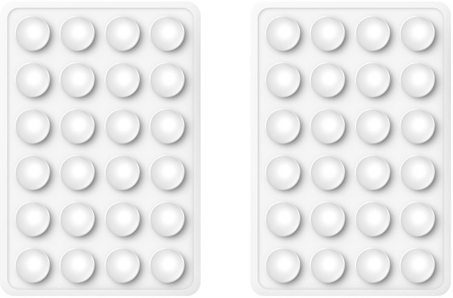 맥스웨이브 스마트폰 보조배터리 다용도 흡착패드, 화이트, 2개
