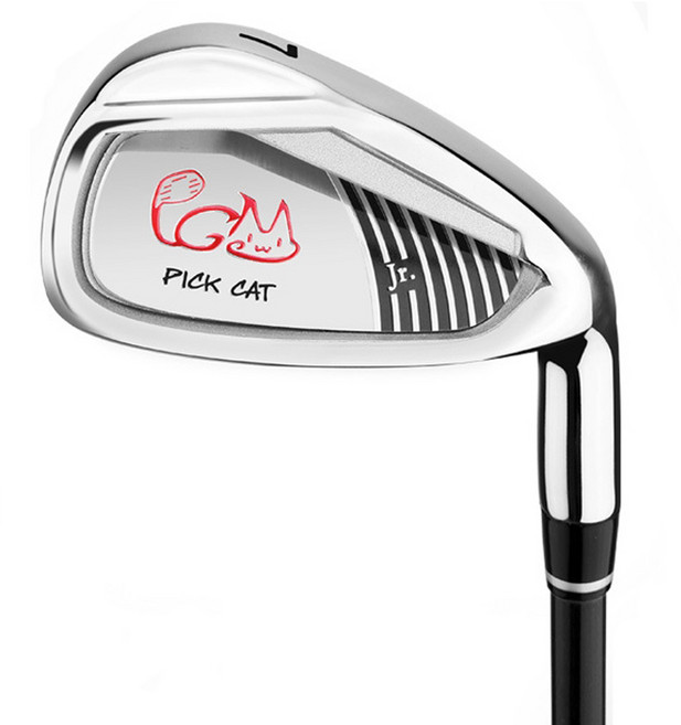 PGM Golf Pick Cat兒童青少年7號鐵桿 黑色 9~12歲, 38度