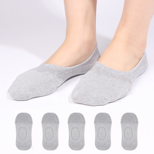 두발로 여성용 앞꿈치 보강 페이크삭스 5켤레