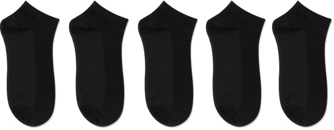 박군 PG 남성용 학생용 신사 심플 메쉬 망사 발목 양말 5족 세트