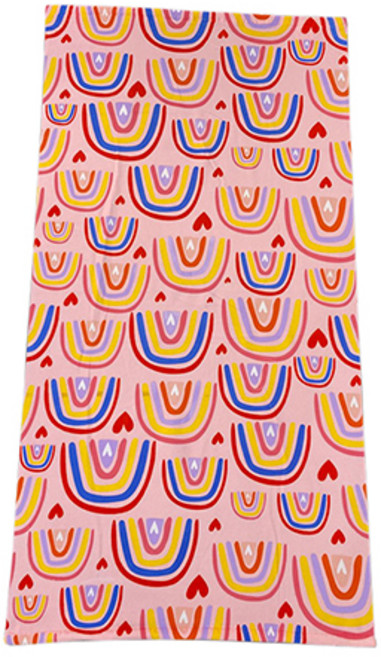 해변 수영장 바닷가 워터파크 수건, 핑크하트, 1개