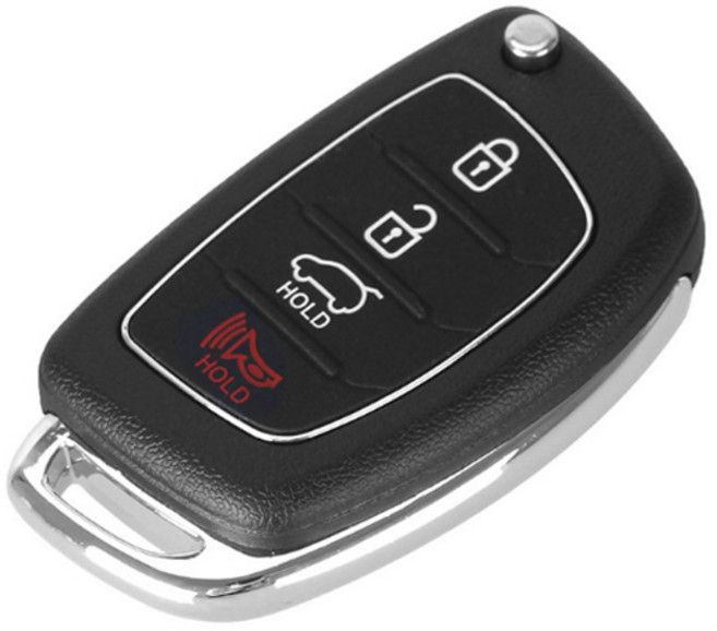 아리코 DIY 현대 접이식 4버튼 폴딩키 케이스, 블랙