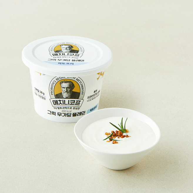 에치와이 메치니코프 그릭 무가당 플레인, 400g, 1개