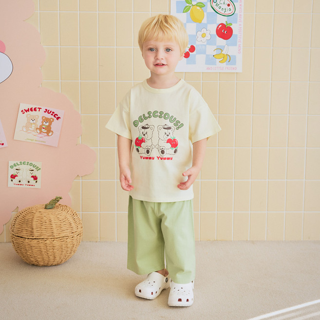 mollimelli friends 美味小熊短袖七分居家服套裝