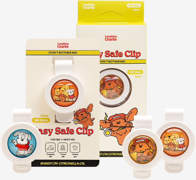 래핑찰리 강아지 산책 목걸이 이지세이프 클립 리뉴얼 3ml x 3종 세트, 푸들 + 리트리버 + 찰리프렌즈, 1세트