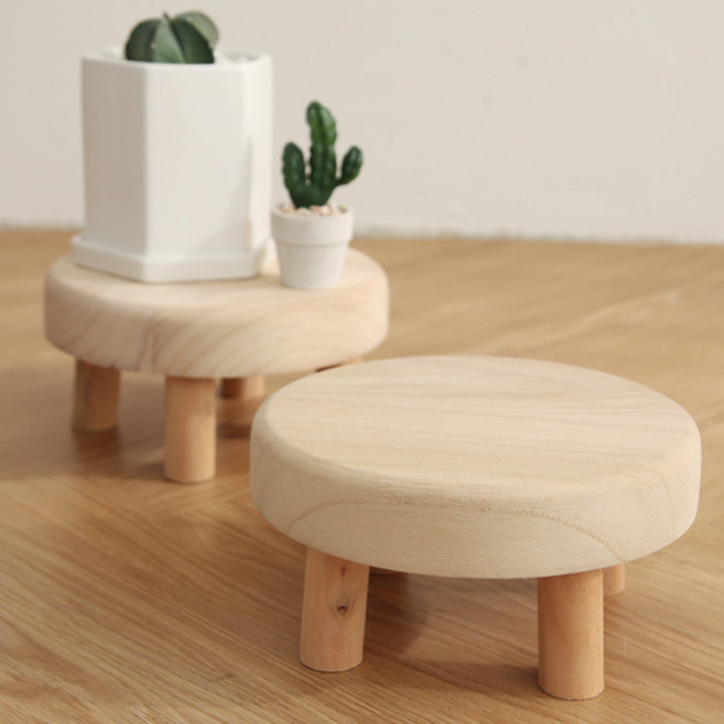 내일의공간 오동나무 앉은뱅이 다용도 받침대, 네츄럴