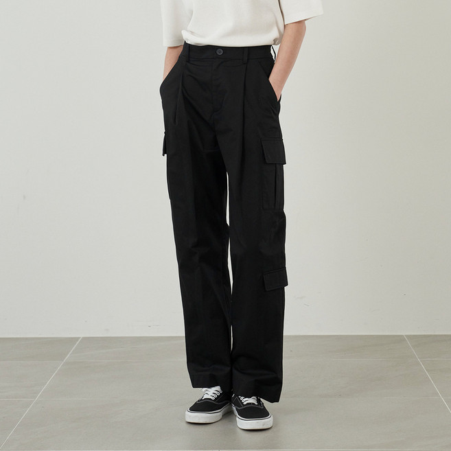 210에디트 카고 와이드 치노팬츠