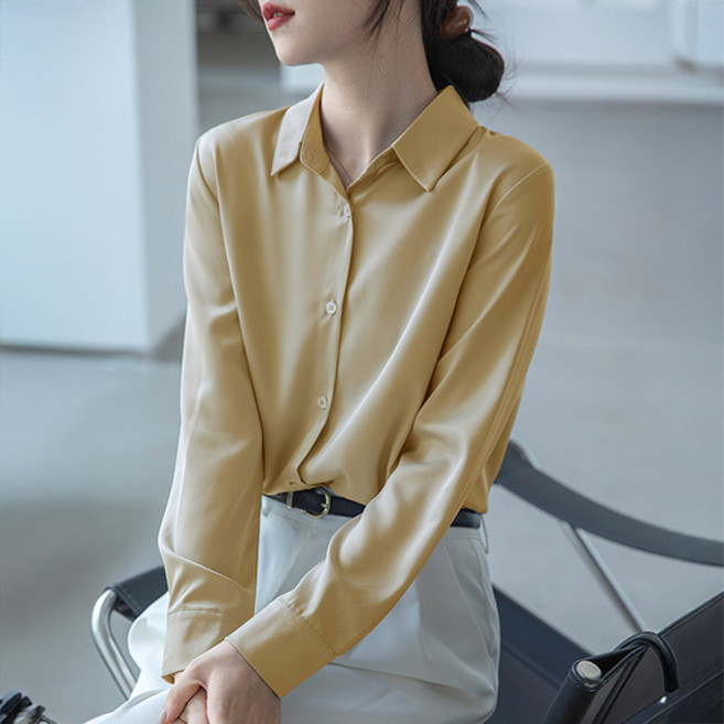 POPLARNC 女款里斯本緞面襯衫 P26SPST012029