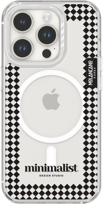 모란카노 아이폰 크리스탈 맥세이프 투명 레이어드 디자인 휴대폰 케이스