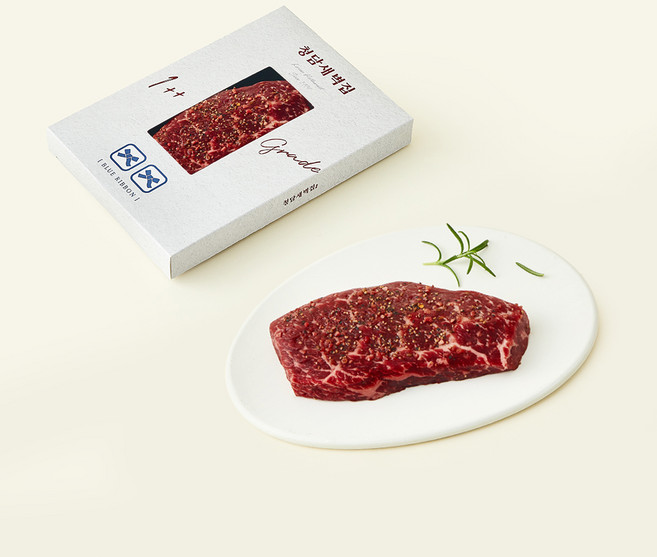 청담새벽집 한우 1++등급 프리미엄 시즈닝 스테이크, 1개, 150g