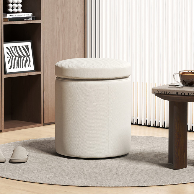 소하임 베이직 수납 스툴, 베이지, 1개