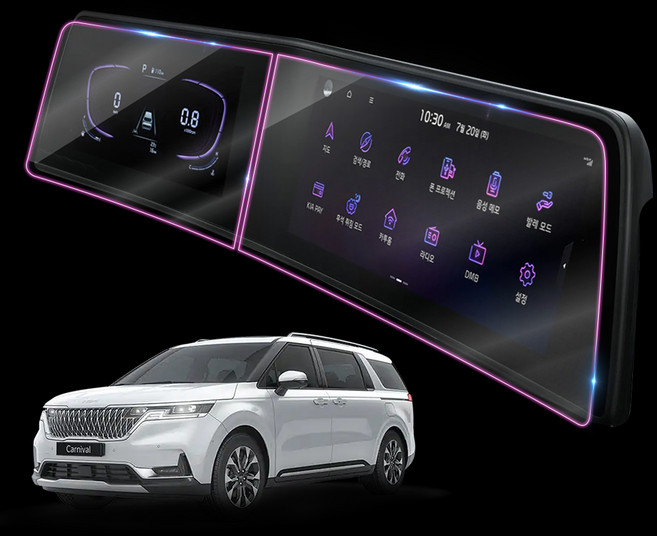 디테일링 차량용 디스플레이 풀커버 보호필름 클러스터, 1개, 카니발KA4