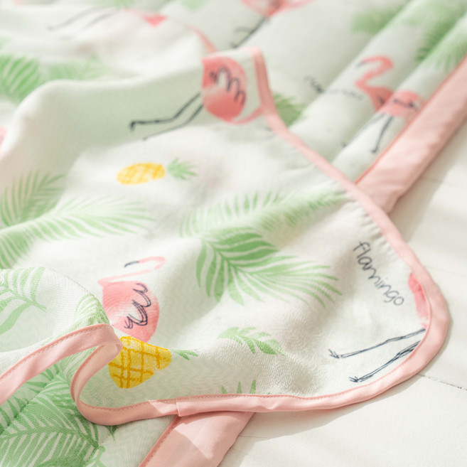 롤베이비 유아용 샤베트 인견 이불, 플라밍고