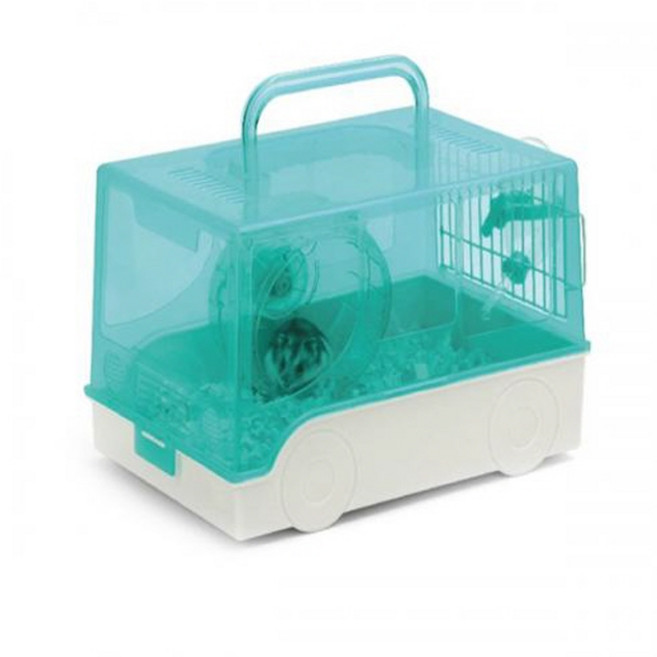 뉴에이지 미니버스 햄스터 케이지 NA-H161, 그린, 1개