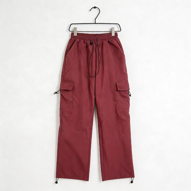 알로데 여성용 빅포켓 스트링 카고 긴바지