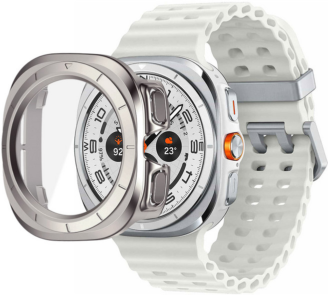 스페이스쉴드 갤럭시 워치 울트라 호환 PC 강화유리 올인원 케이스, 티타늄, 1개