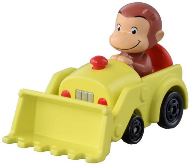 TOMICA 好奇猴喬治挖土機, 黃色, 1個
