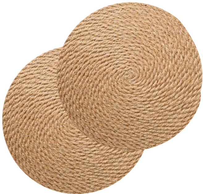 마켓감성 린넨 짚 테이블매트, 30cm, 2개