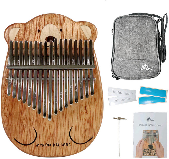 미론 곰돌이 플레이트 17음계 칼림바 + 폼케이스 세트 MK17HX, 단품, 1개