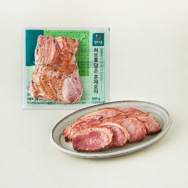 정다운 허브를 담은 훈제오리, 200g, 1개