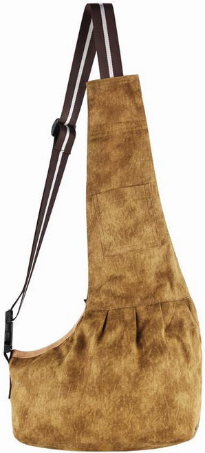 라온투유 반려동물 심플 슬링백, 14코튼클라우드프린트브라운, 1개