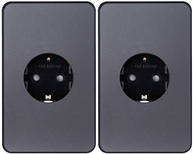 디아트 매트그레이 콘센트 1구, 2개