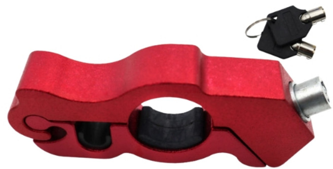 에이빅 오토바이 핸들 자물쇠 브레이크 핸들락 레드, 1개