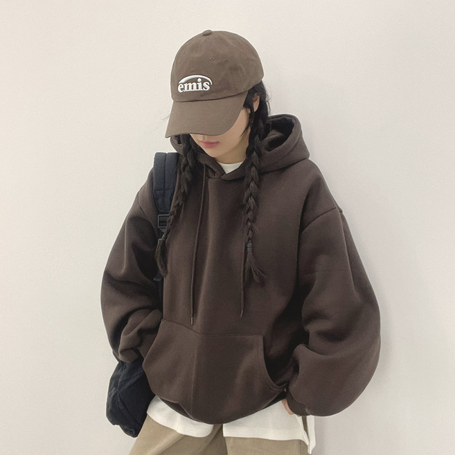 위드후이린 온도 루즈핏 후드 티셔츠