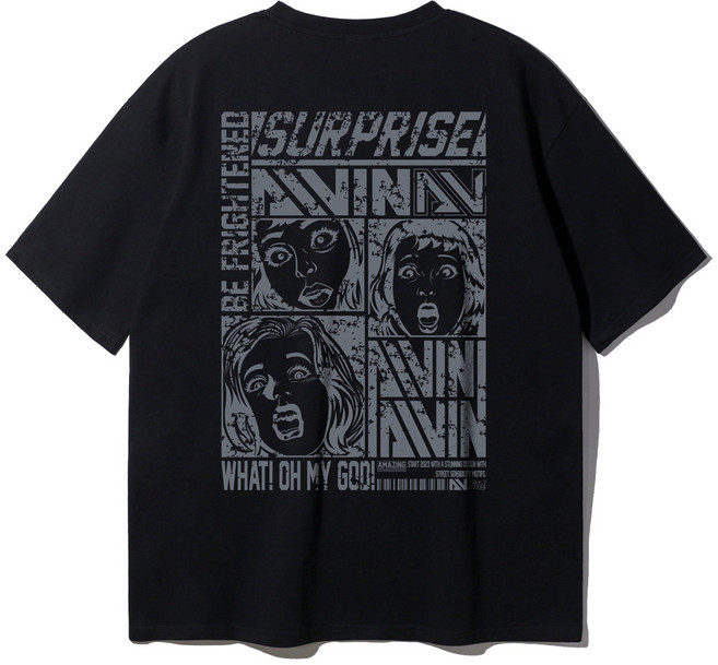 앨빈클로 빈티지 카툰 오버핏 통기성 반팔티 AST4842