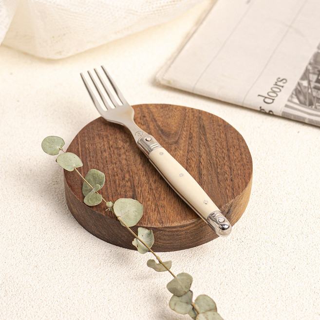 까르투하 앙클라 라귀올 디저트 케이크 티 포크, 아이보리, 1개