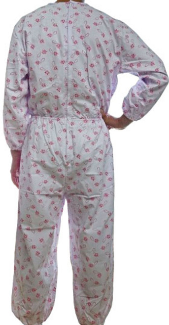 메디코 뒷지퍼 성인우주복 L, 핑크국화, 1세트