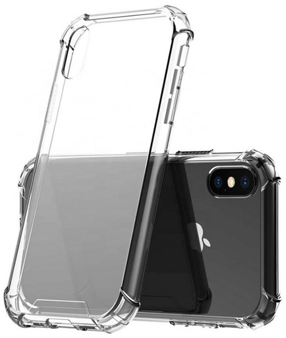 퀵핀 아이폰 시리즈 클리어 범퍼 젤리 휴대폰 케이스 2p