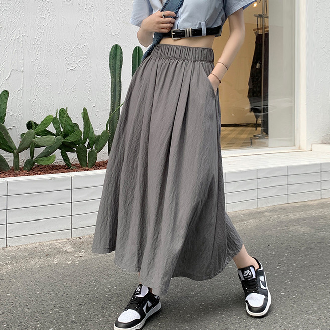 Raratina 女款 Sobare 基本款寬版鬆緊腰長裙