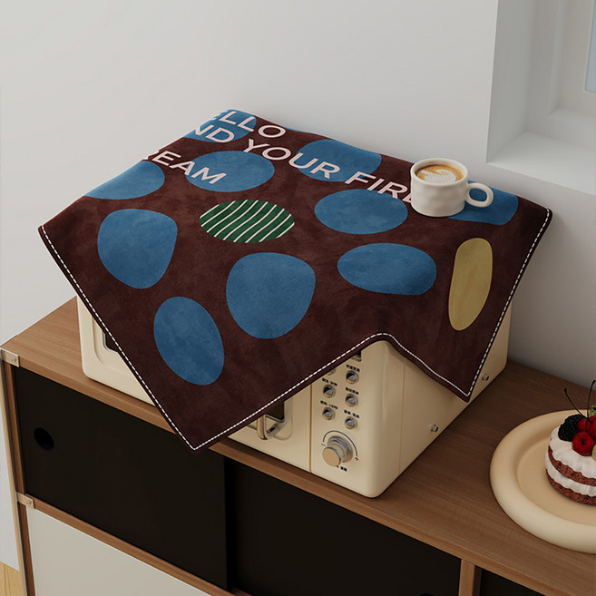 알럽홈 컬러 도트 소프트 가구 가전제품커버 L261-0035, 블루