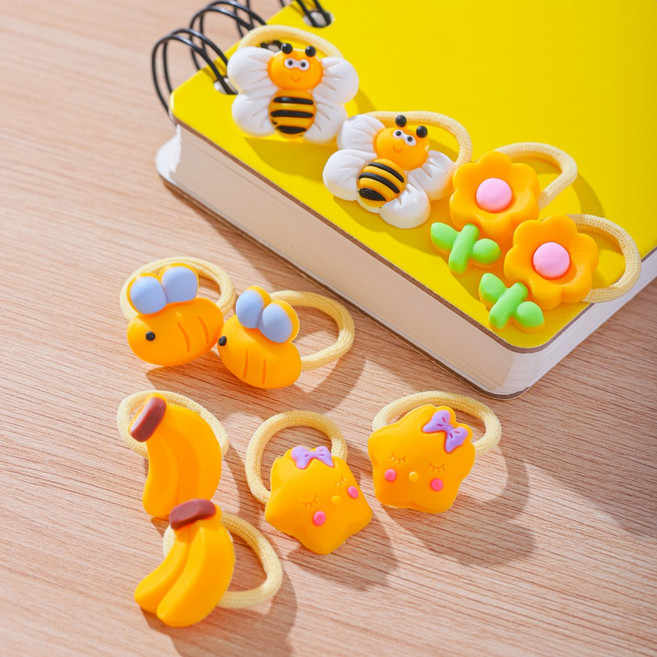 아기코끼리 꿀벌 프렌즈 머리끈 5종 x 6p 세트