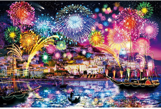 에포크 아말피 불꽃 축제 미니사이즈 야광재질 직소퍼즐 EP23-723, 2016피스, 혼합색상, 1개