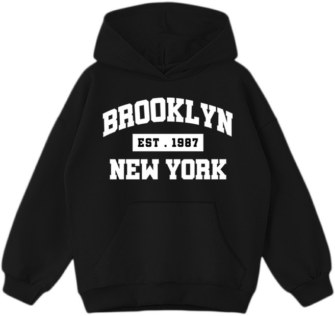 제니 여아용 오버핏 1987 브루클린 후드티 JN4112H