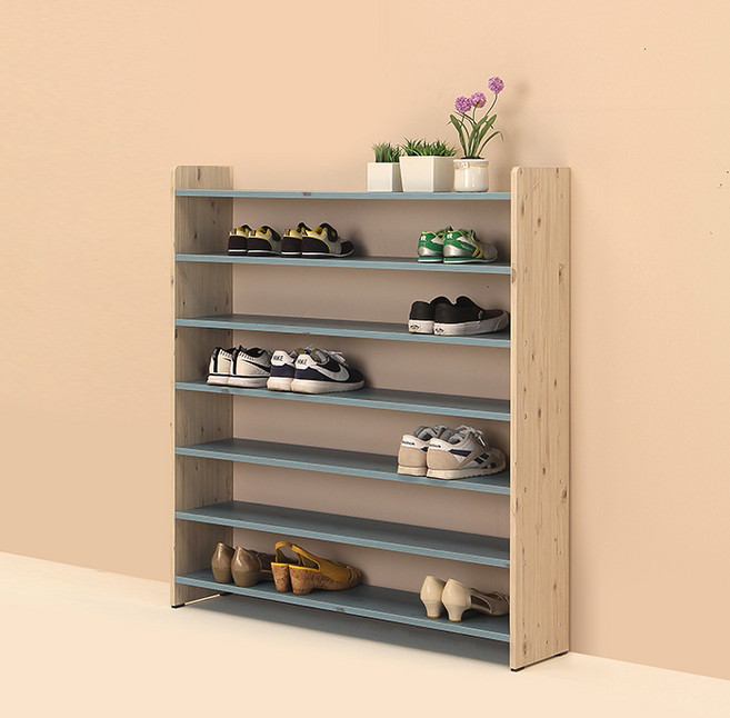 아라마가구 이키 신발장 1030, 블루, 7단