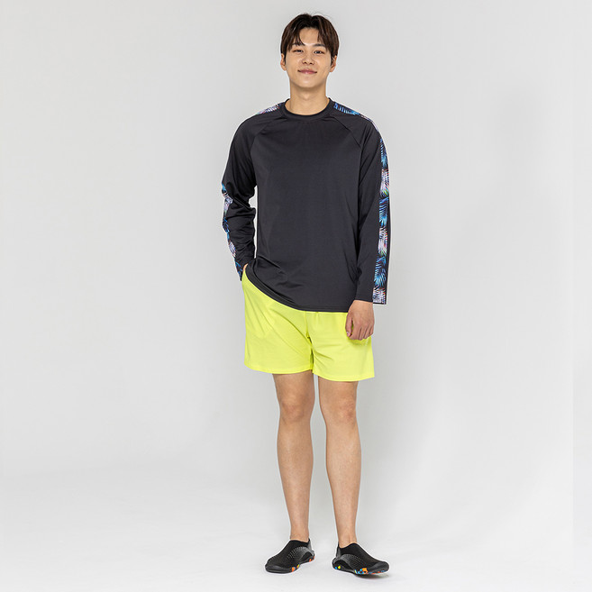 에이치머스 남성용 아미스 래쉬가드 상의 + 워터보드숏 세트