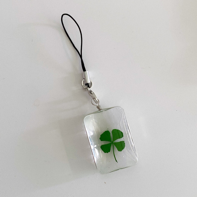 도림 네잎클로버 미니 자동차 키링 스퀘어형, 1개, 혼합색상