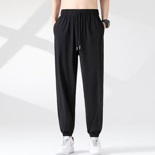 엘쏘 빅사이즈 사방스판 냉감 통기성 썸머 밴딩 조거 팬츠