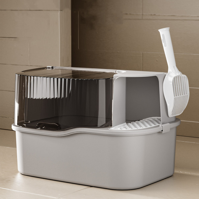 레드퍼피 고양이 루네아 토일렛 + 모래삽 세트, 그레이, 1세트