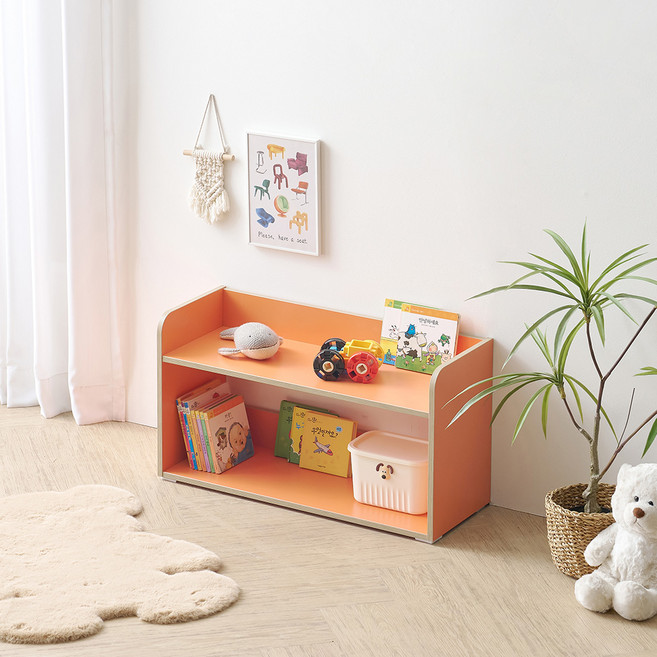 퍼닉에스엠 아동용 동그리 800 책장, 캐럿, 2단