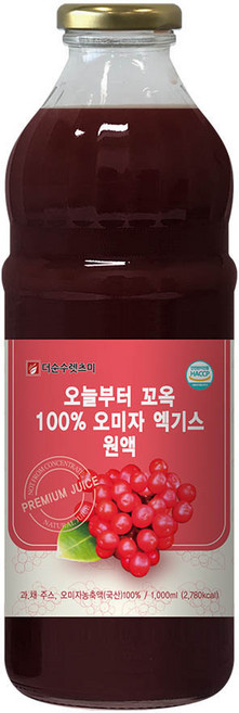 렛츠미 오늘부터 꼬옥 오미자 엑기스 원액, 1L, 1개