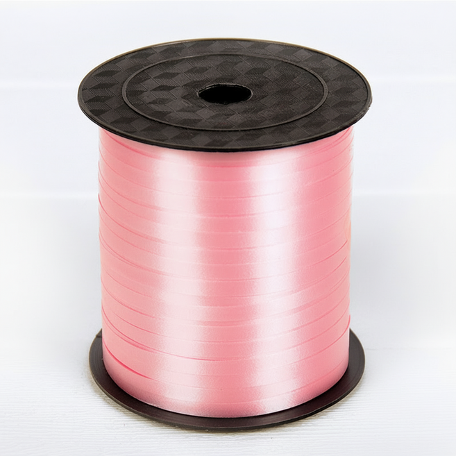 마켓피아 다용도 포장 리본 공예 데코레이션 작업노끈 0.5cm x 200m, 조명 핑크, 2개