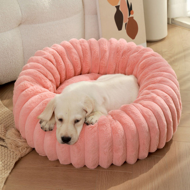 딩동펫 반려동물 폼폼이 밍크 방석 쿠션, 핑크, 1개
